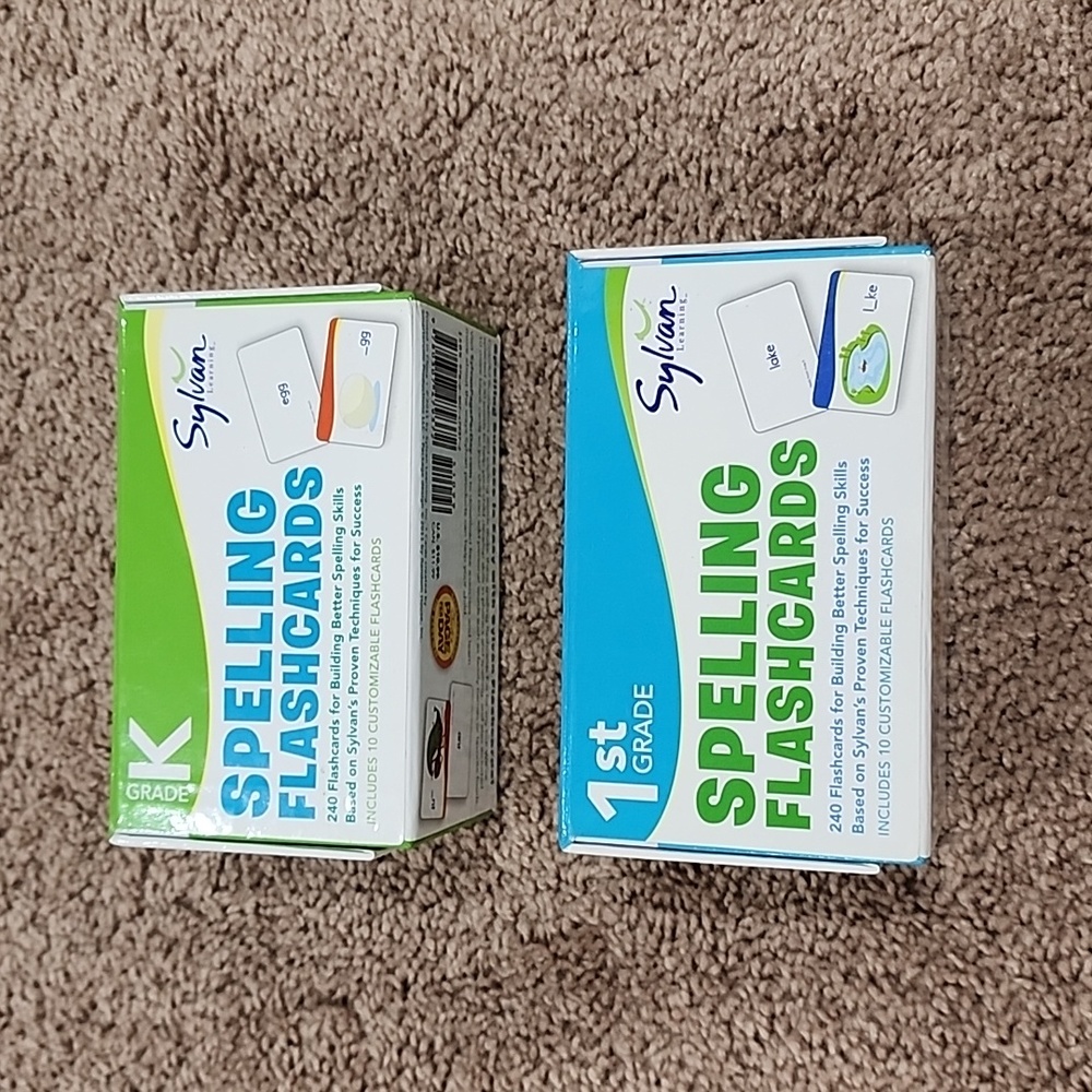 Kids Spelling Flashcards K and 1st by Sylvan